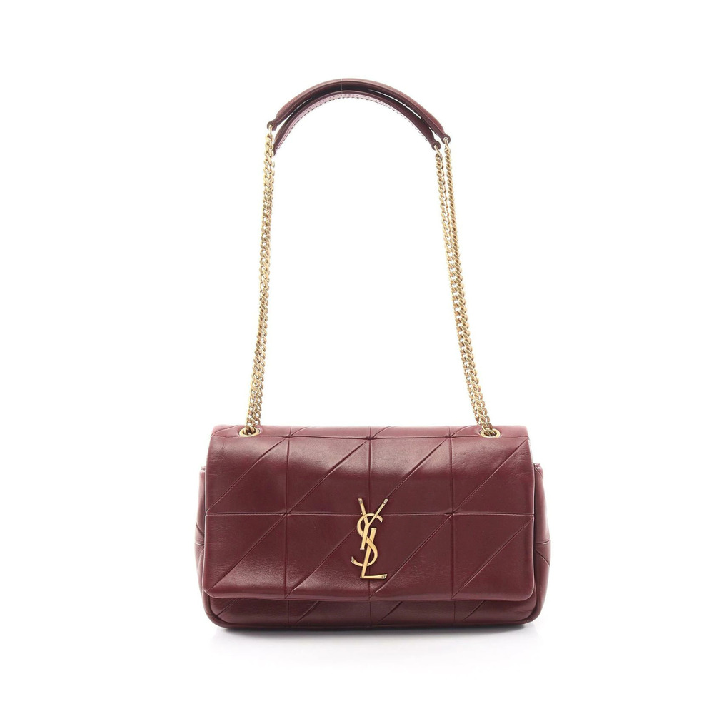 Saint Laurent Paris Jamie YSL shoulder bag leather Burgundy Red
